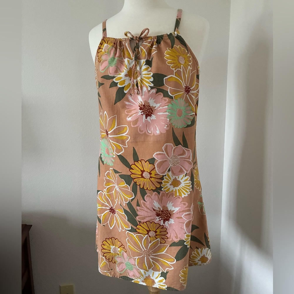 Roxy Multicolor Floral Trim Halter Top